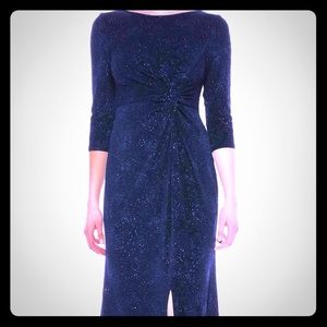 Alex Evenings Navy Blue glitter evening gown